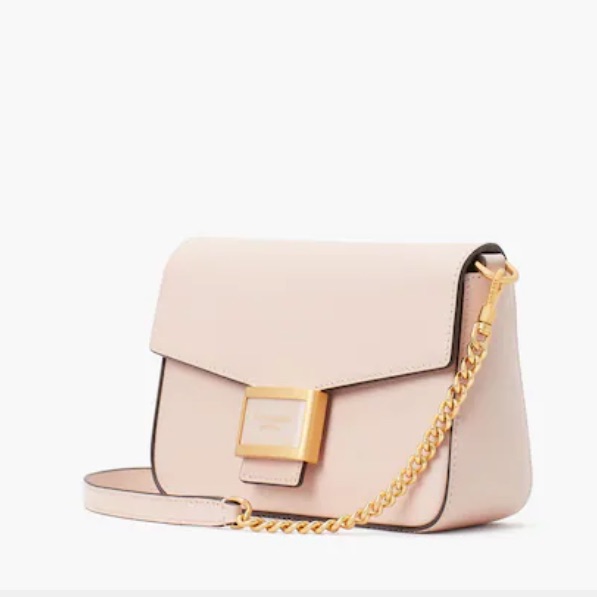 Kate Spade Katy Machi Pink Textured Leather Flap Chain Crossbody